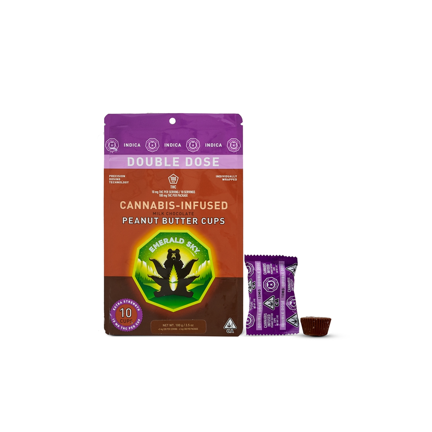 Emerald Sky | Peanut Butter Cups | 10pk/10mg - 100mg | Indica