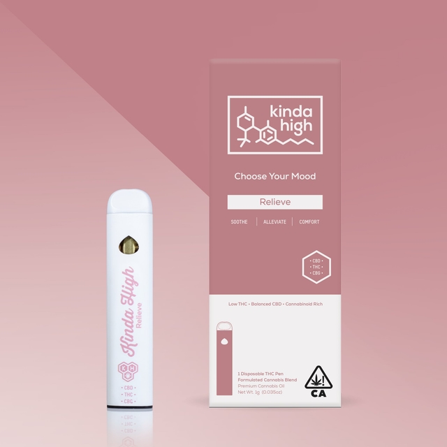 Kinda High™ - Relieve CBD/THC/CBG - Rechargeable Disposable