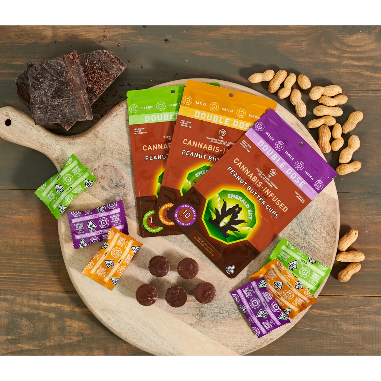 Emerald Sky | Peanut Butter Cups | 10pk/10mg - 100mg | Indica
