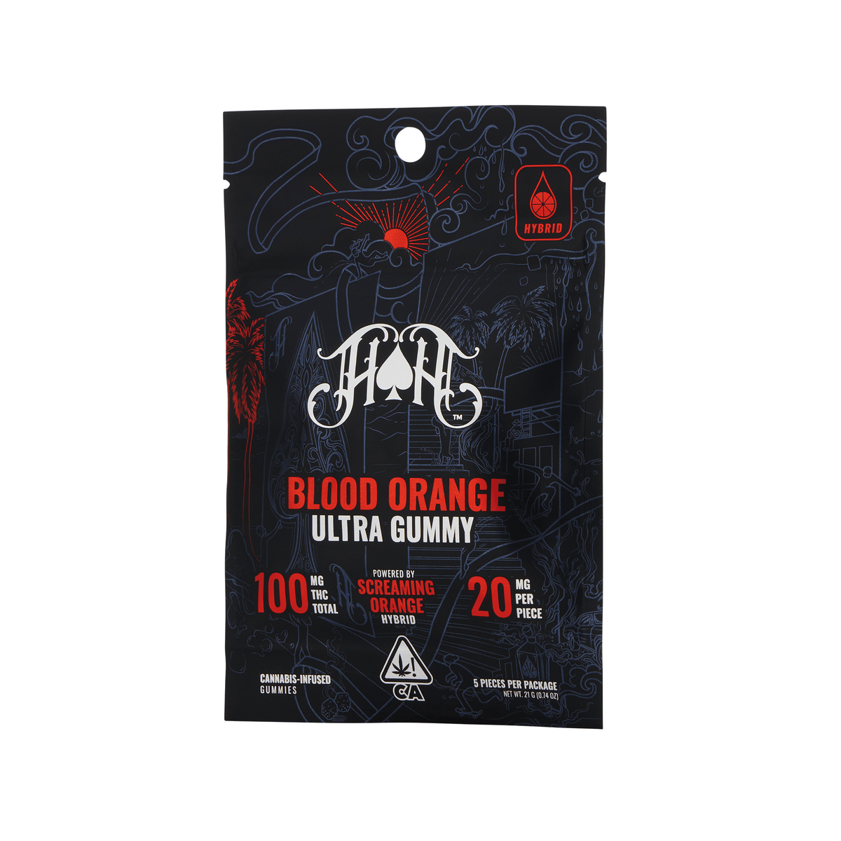 Blood Orange | Hybrid - Ultra Pure Gummies - 100mg THC
