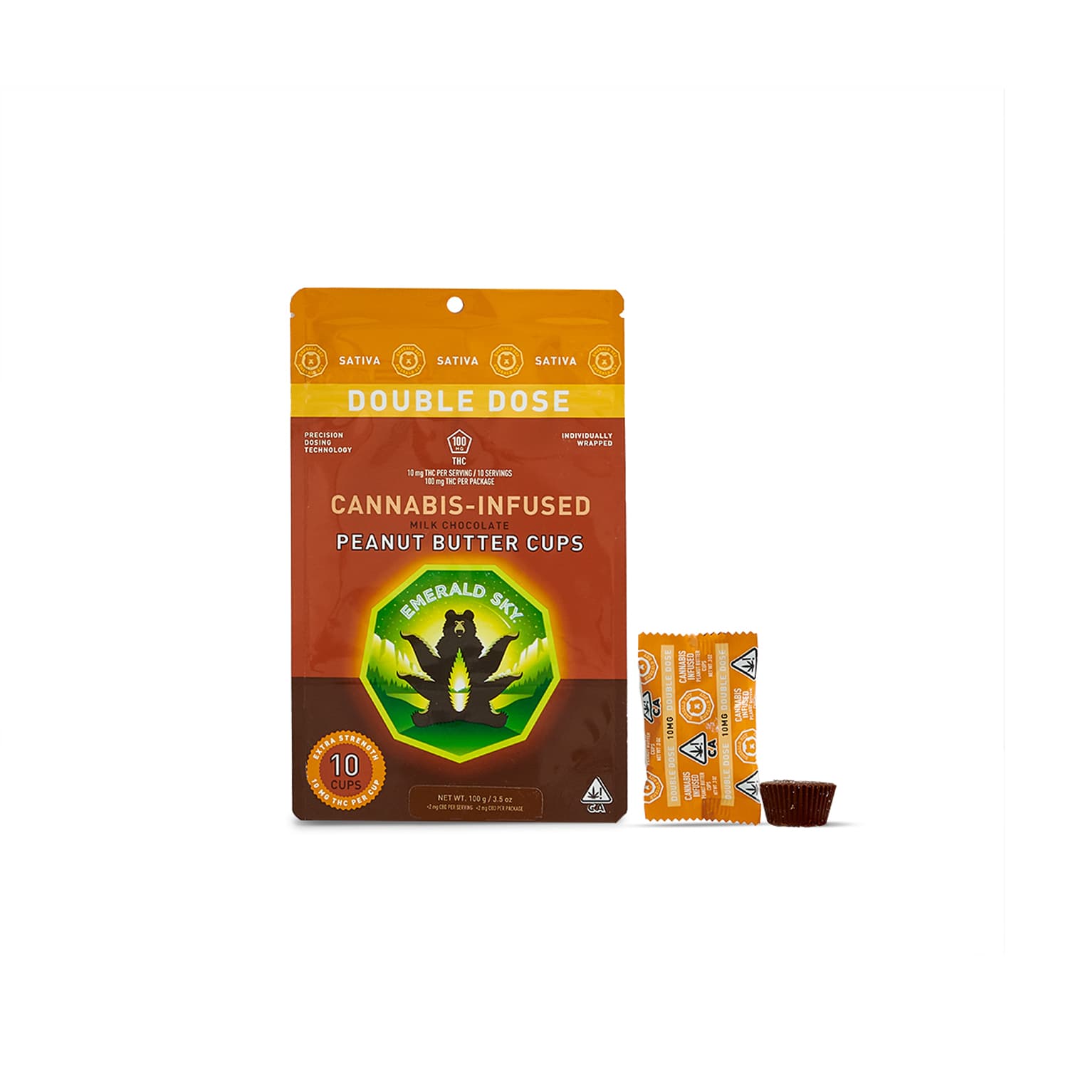 Emerald Sky | Peanut Butter Cups | 10pk/10mg - 100mg | Sativa