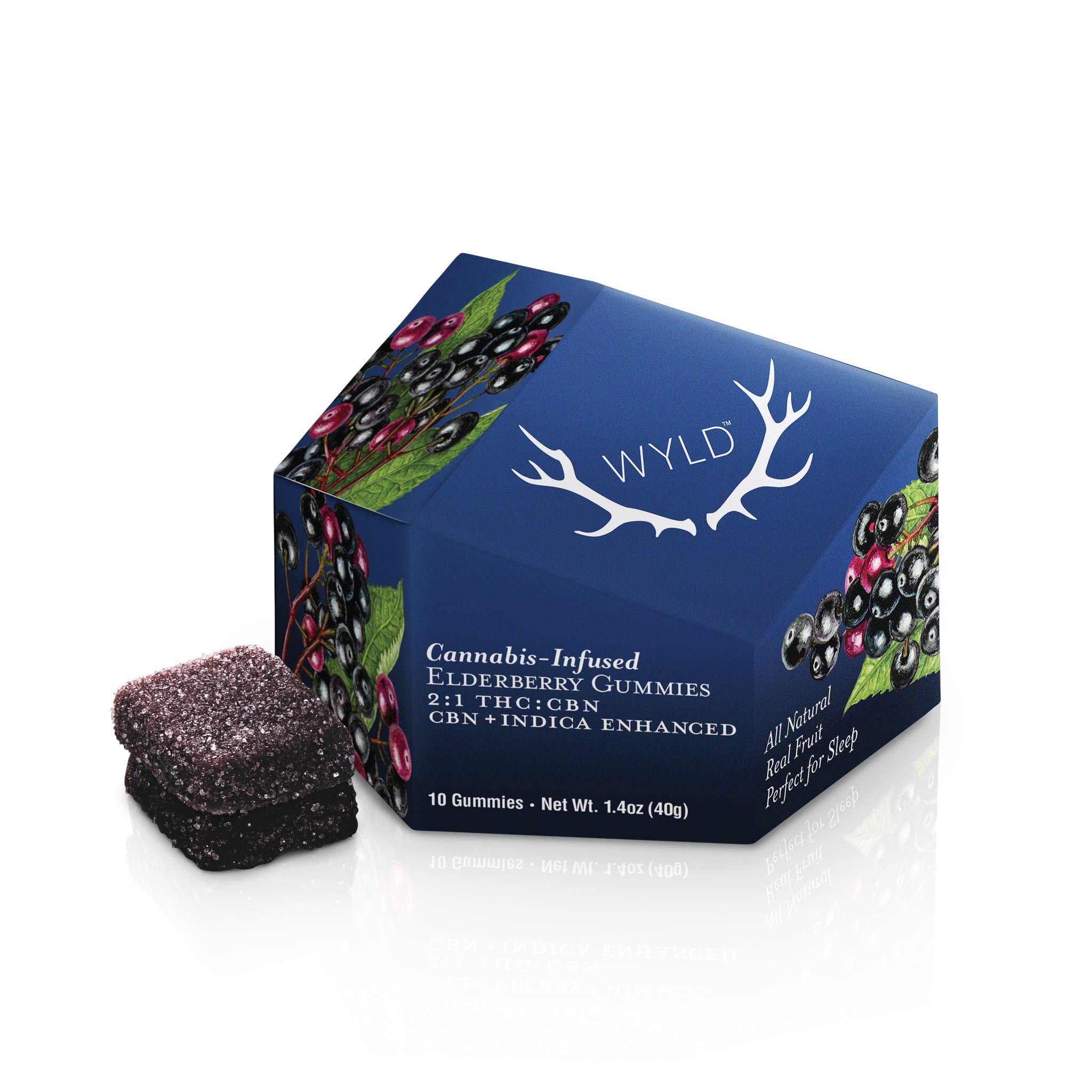 Elderberry 2:1 CBN + Indica Enhanced Gummies (100mg THC:50mg CBN)
