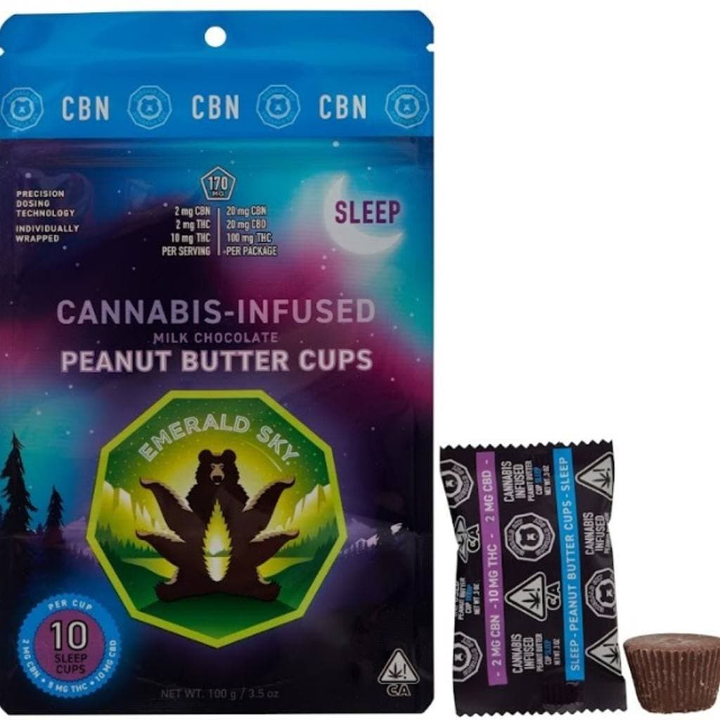 Emerald Sky | Sleep Peanut Butter Cups [10pk] (100mg THC/20mg CBD/20mg CBN)