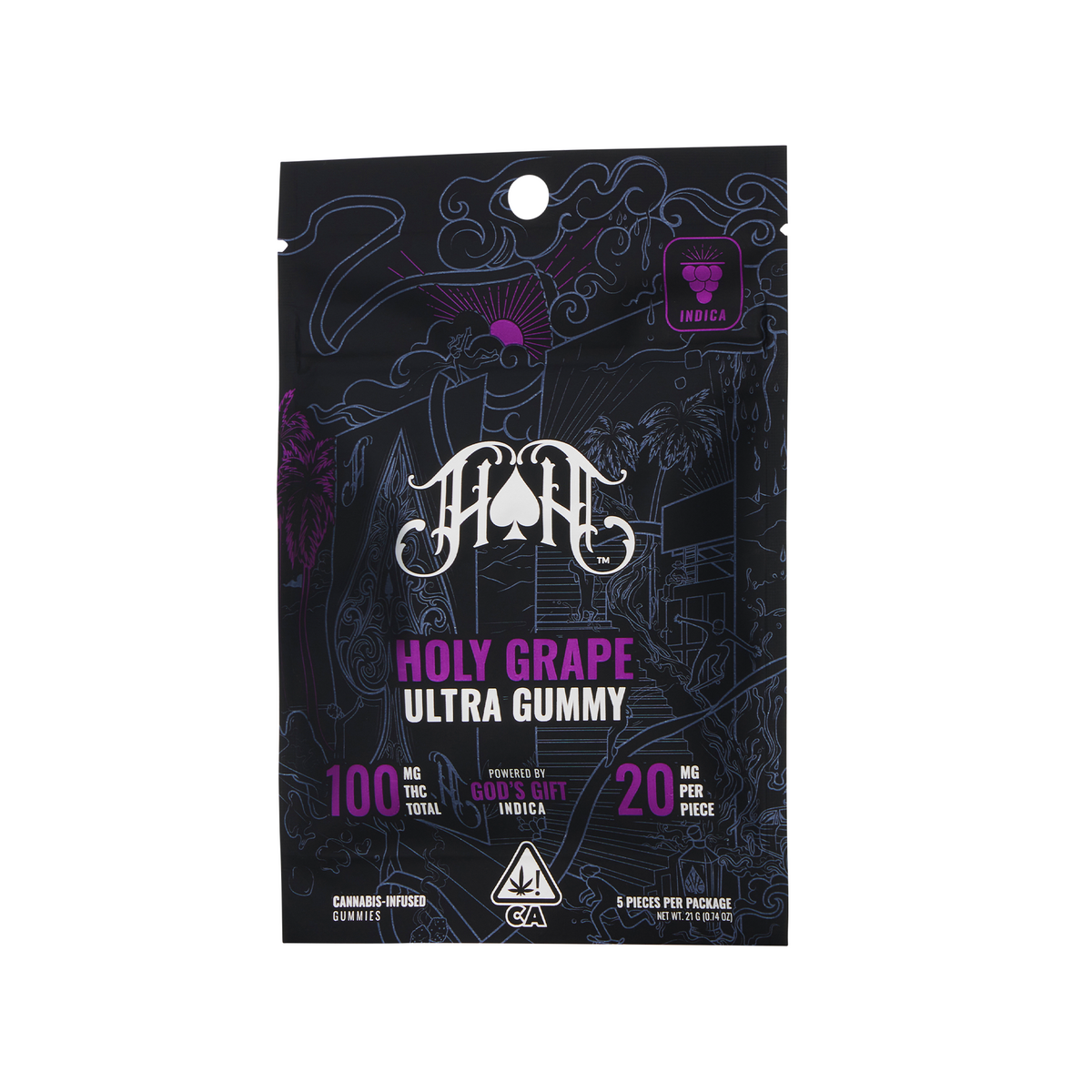 Holy Grape | Indica - Ultra Pure Gummies - 100mg THC