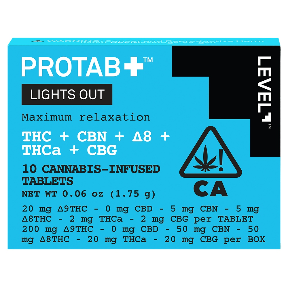 PROTAB+ LIGHTS OUT [10pk] (200mg D9 THC/50mg CBN/50mg D8 THC/20mg THCa/20mg CBG)