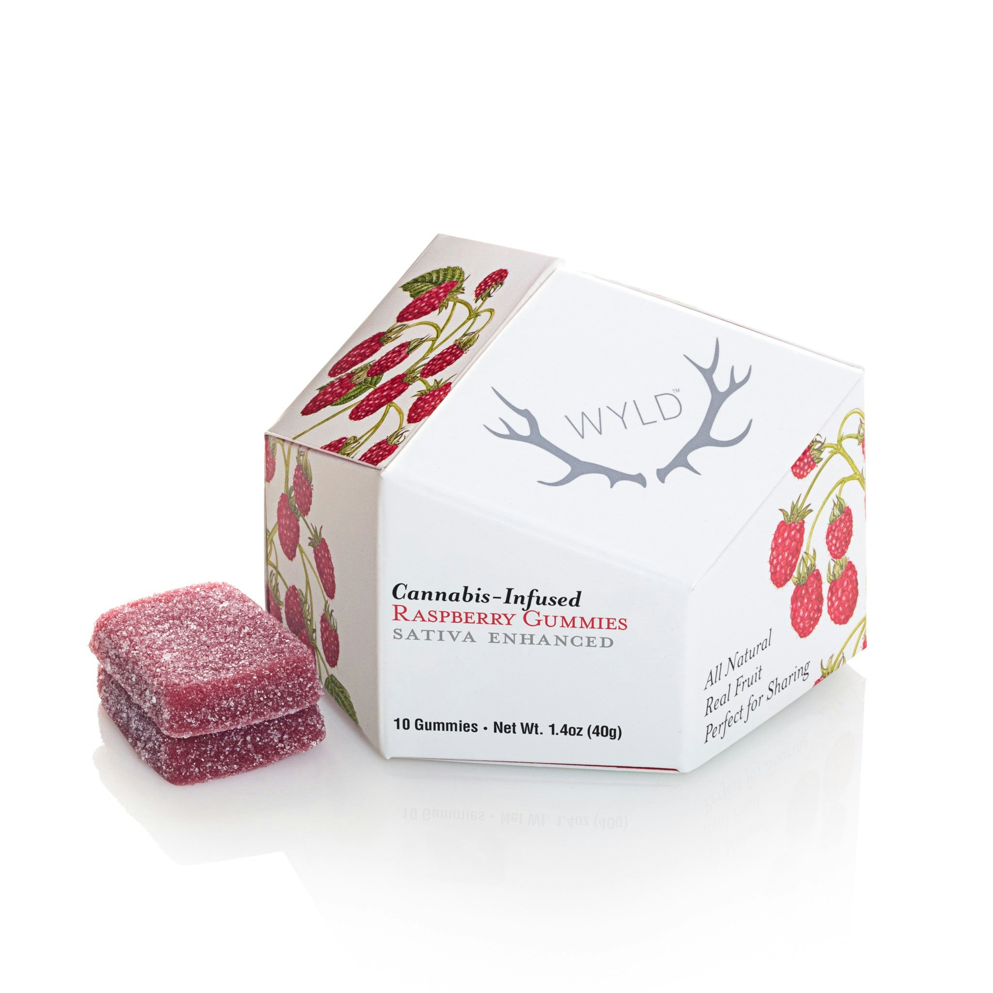 Raspberry Sativa Enhanced Gummies (100mg THC)